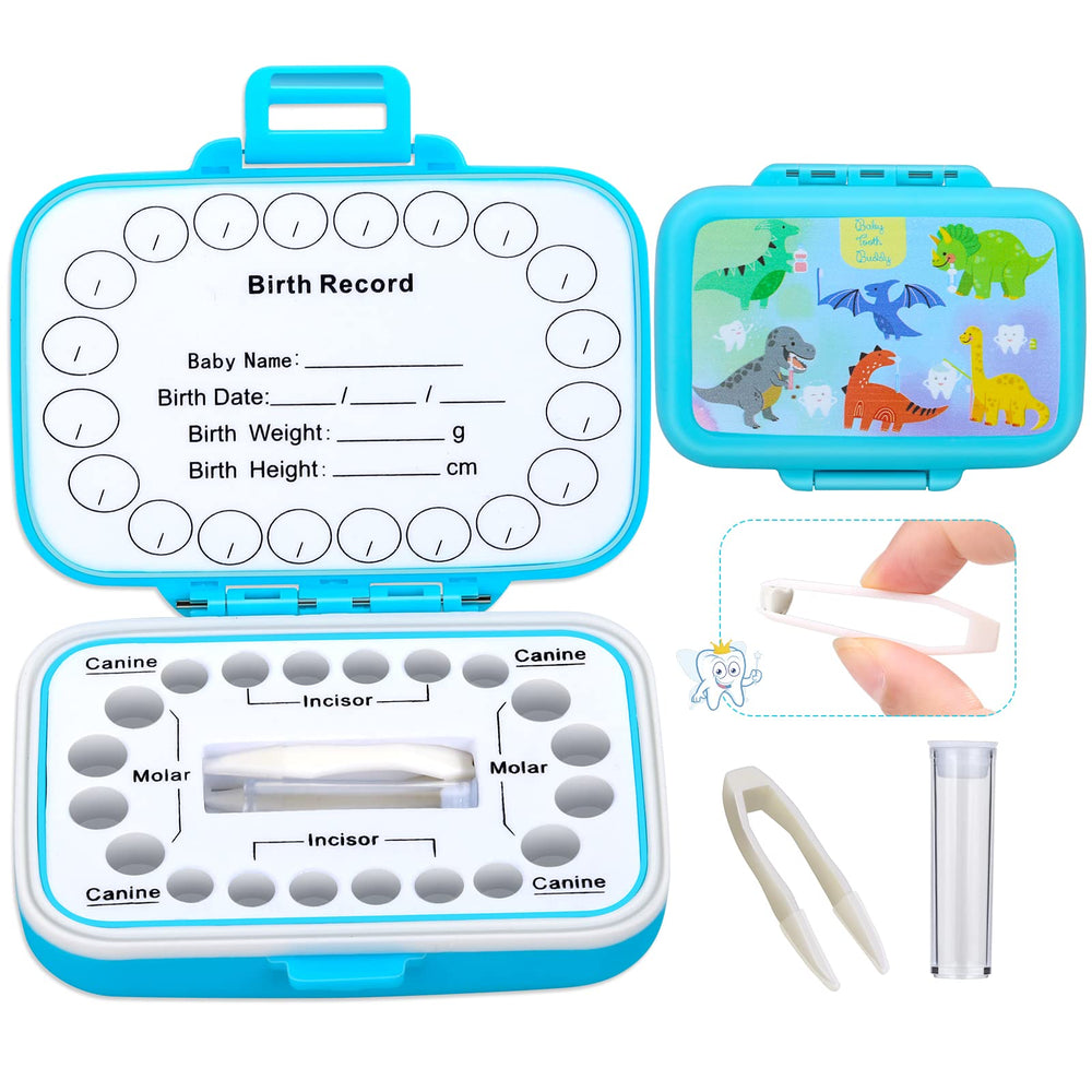Caffox baby teeth storage setup illustrates easy gifting and growth tracking.