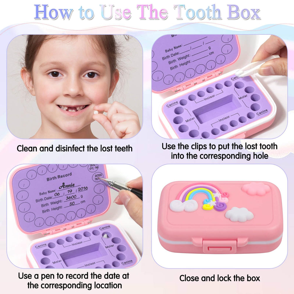 Caffox inner lid date circles help record tooth loss dates easily