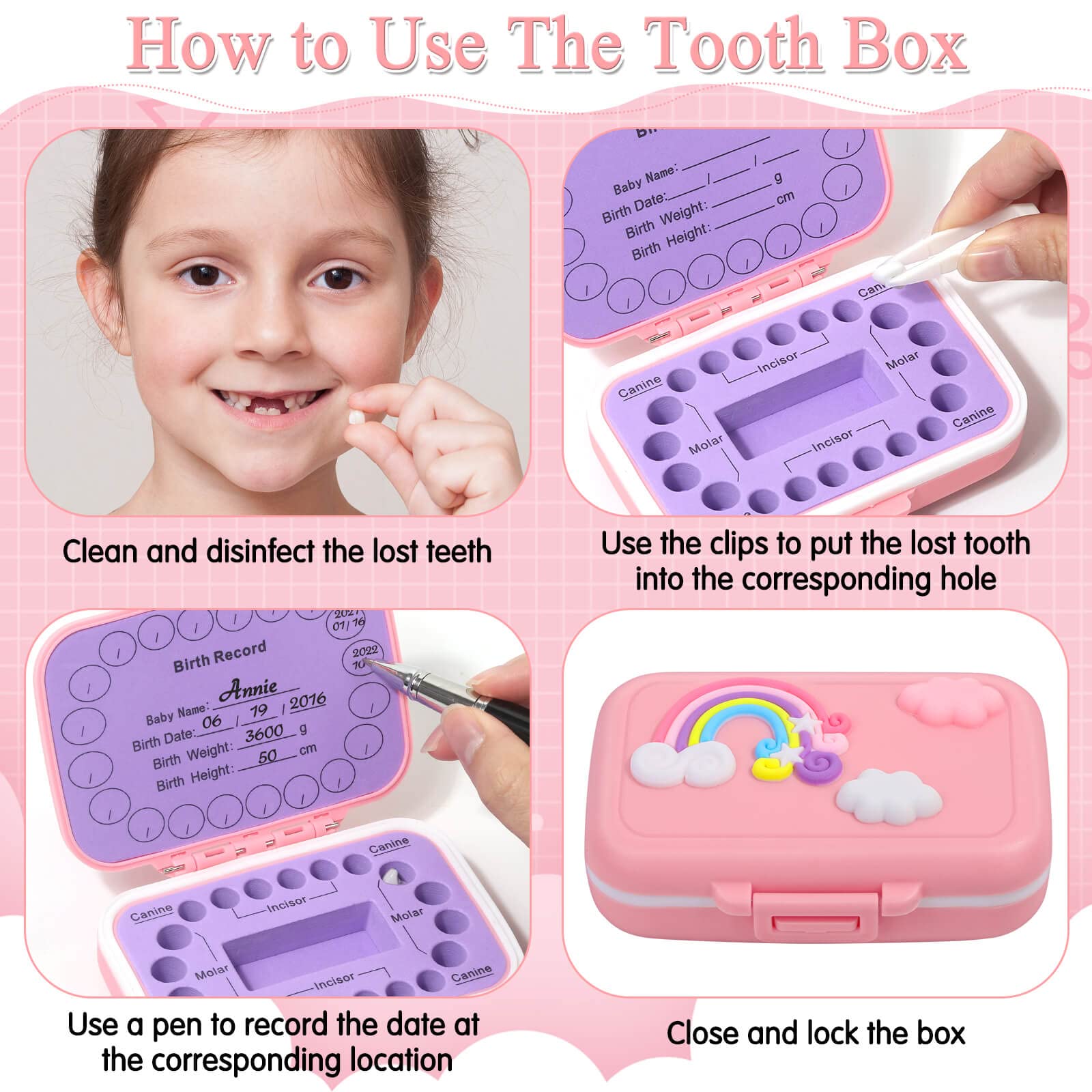Caffox EVA-lined interior protects tiny teeth securely