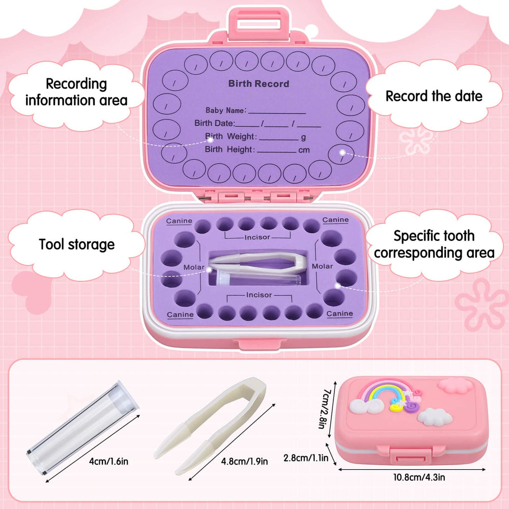 Caffox pink tooth tweezers included for safe handling