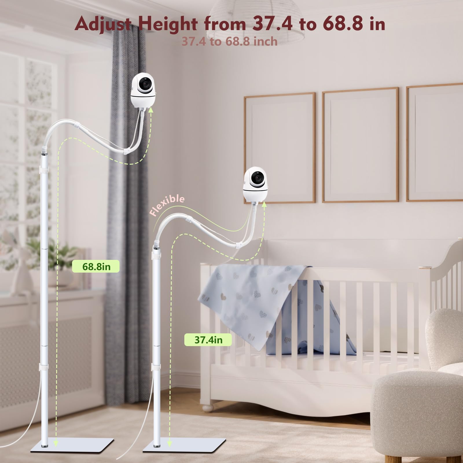 CaGuan heavy-duty stability secures your baby monitor in daily use