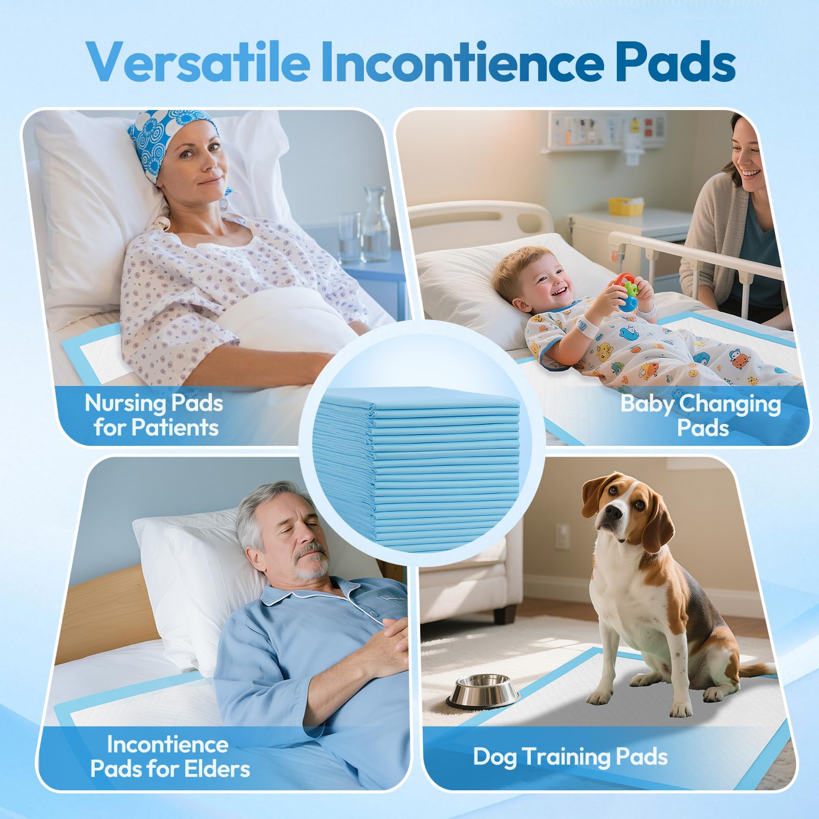 CAHUDIKIC bed pads ideal for travel and overnight care