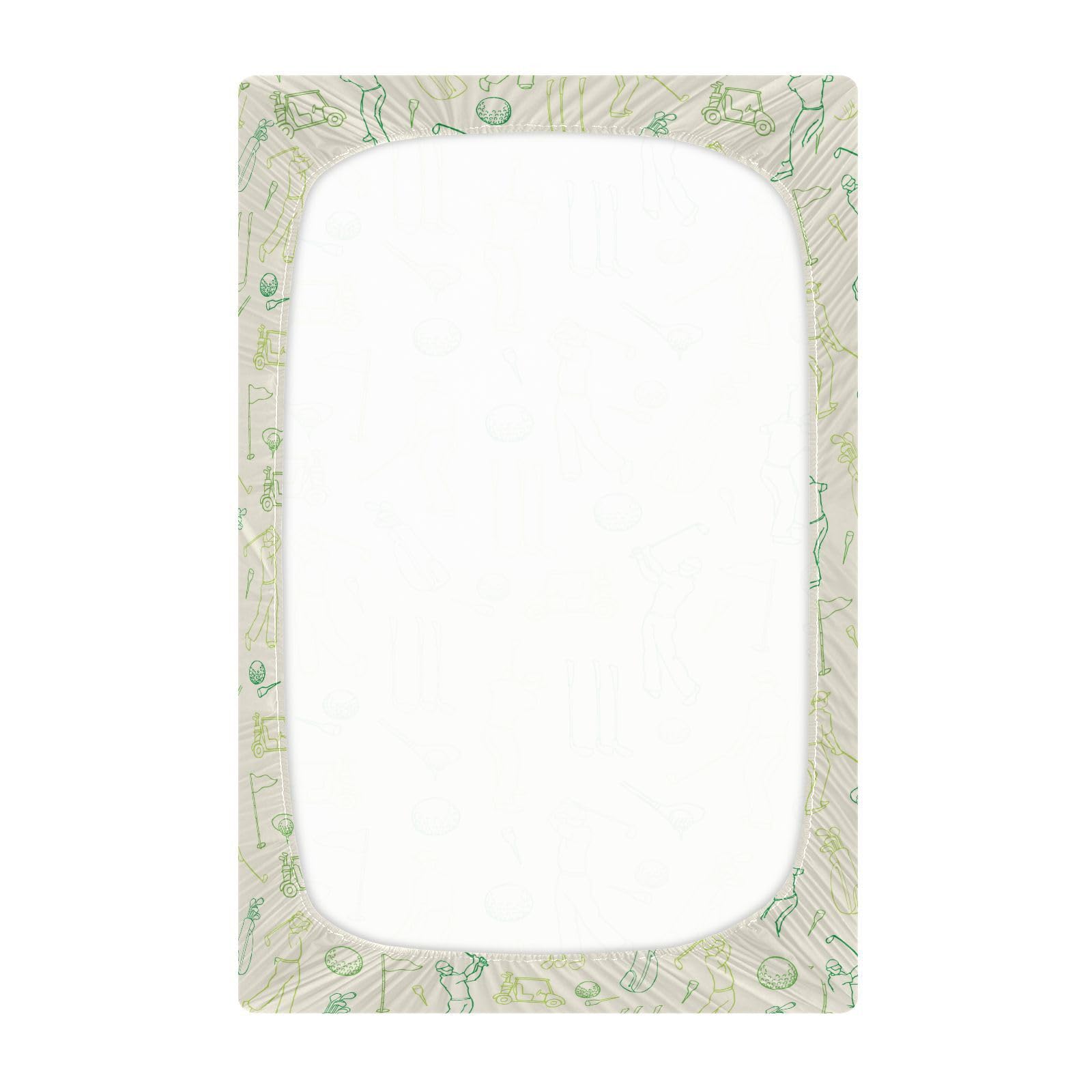 Caihoyu crib sheet features elastic band trim for a snug, secure fit.