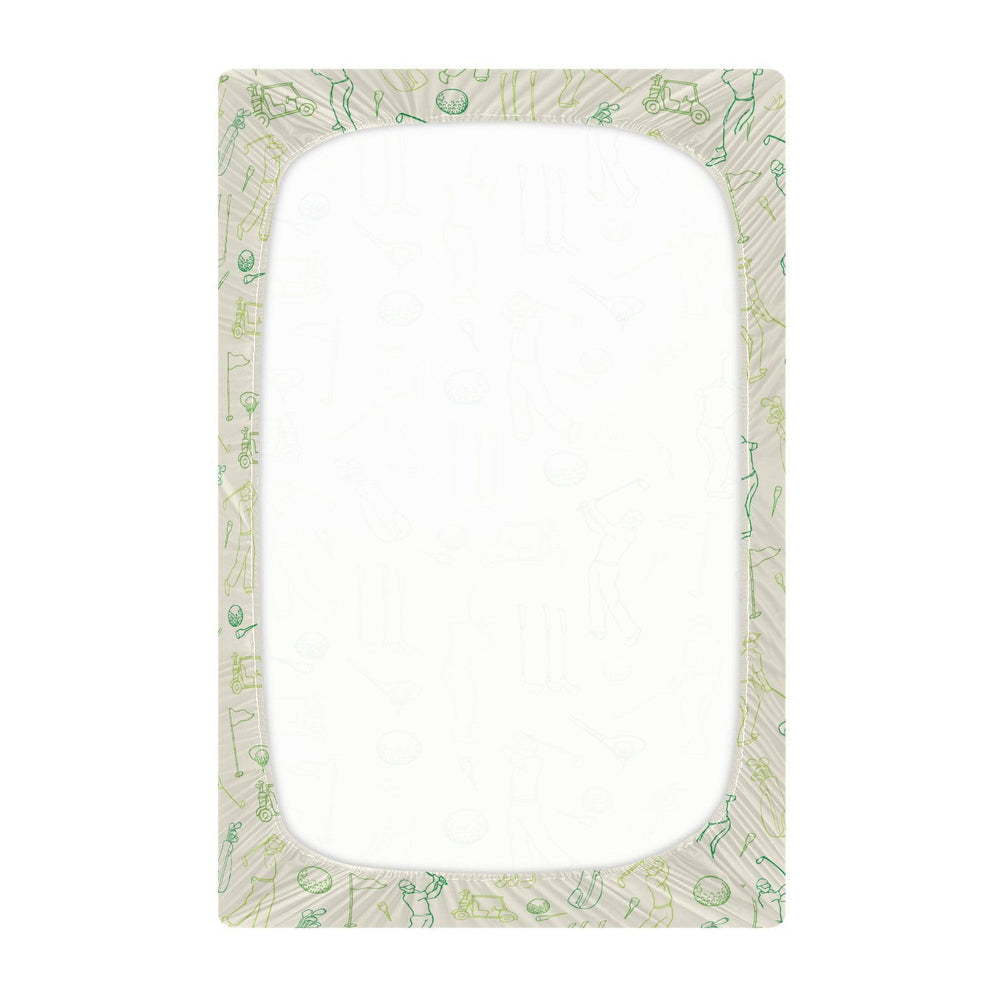 Caihoyu crib sheet features elastic band trim for a snug, secure fit.