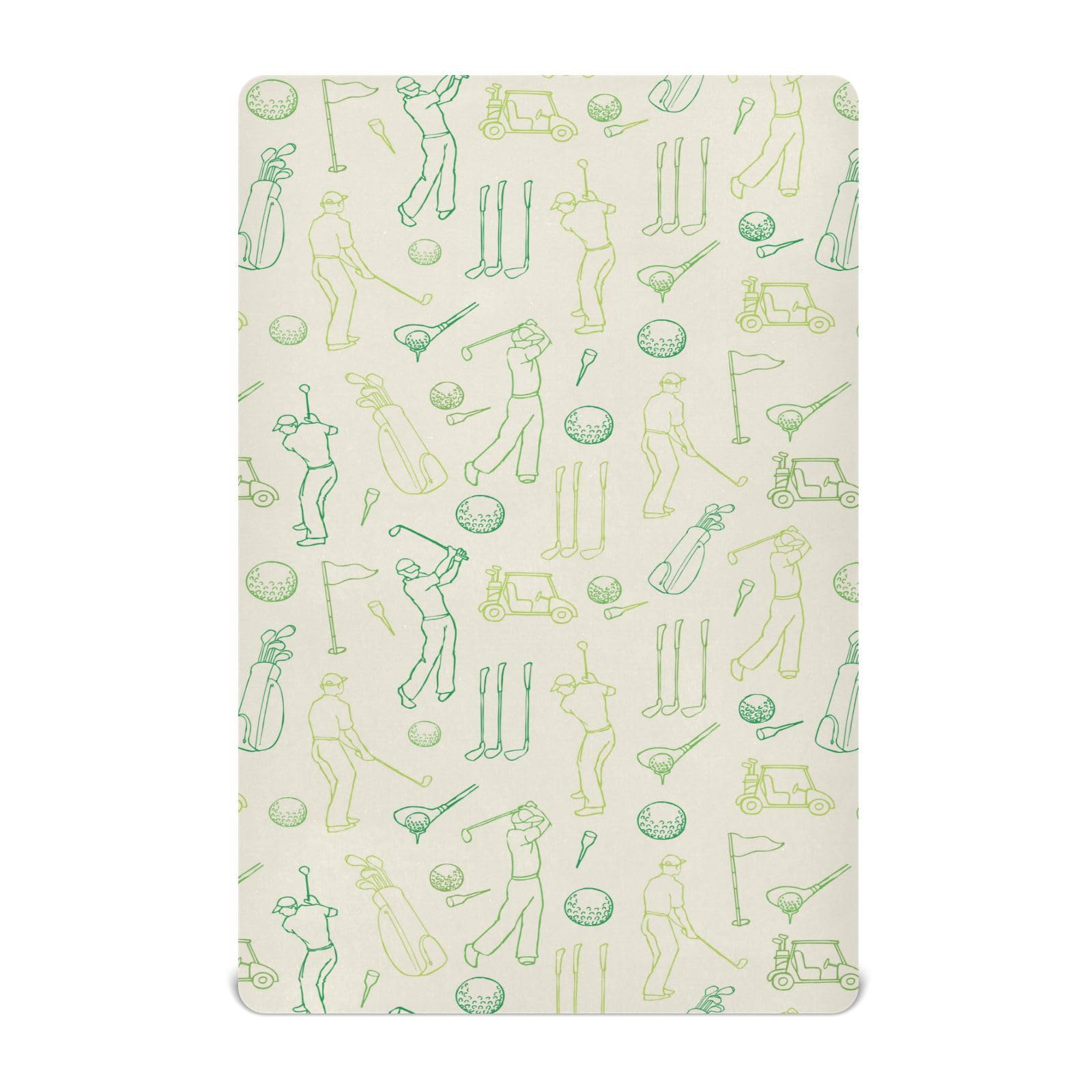 Caihoyu crib sheet with soft breathable fabric for baby's comfort on standard playard.