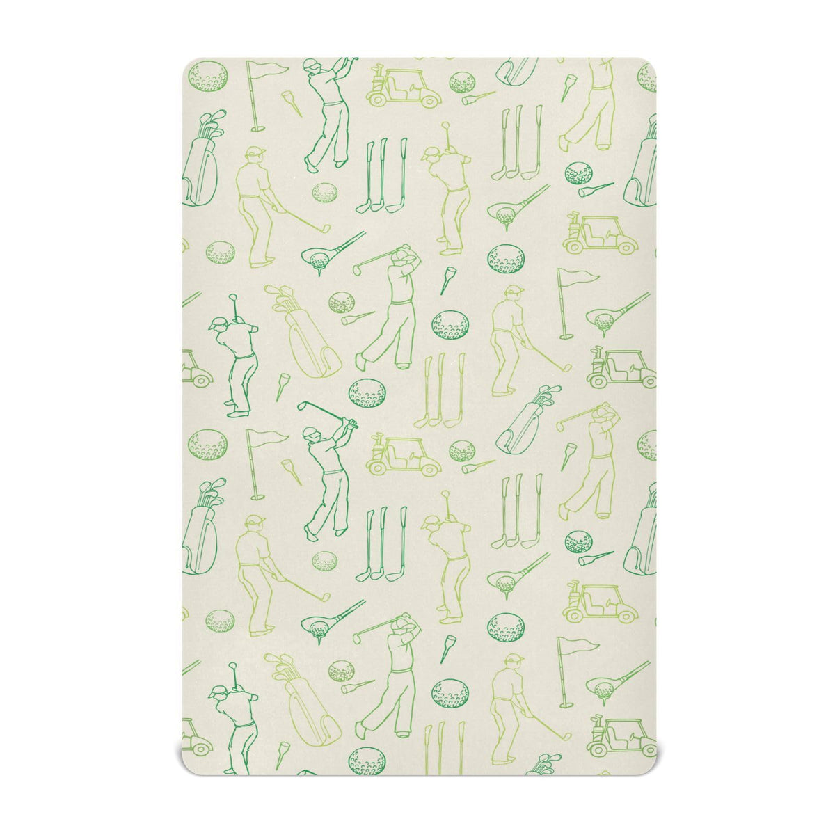Caihoyu crib sheet with soft breathable fabric for baby's comfort on standard playard.