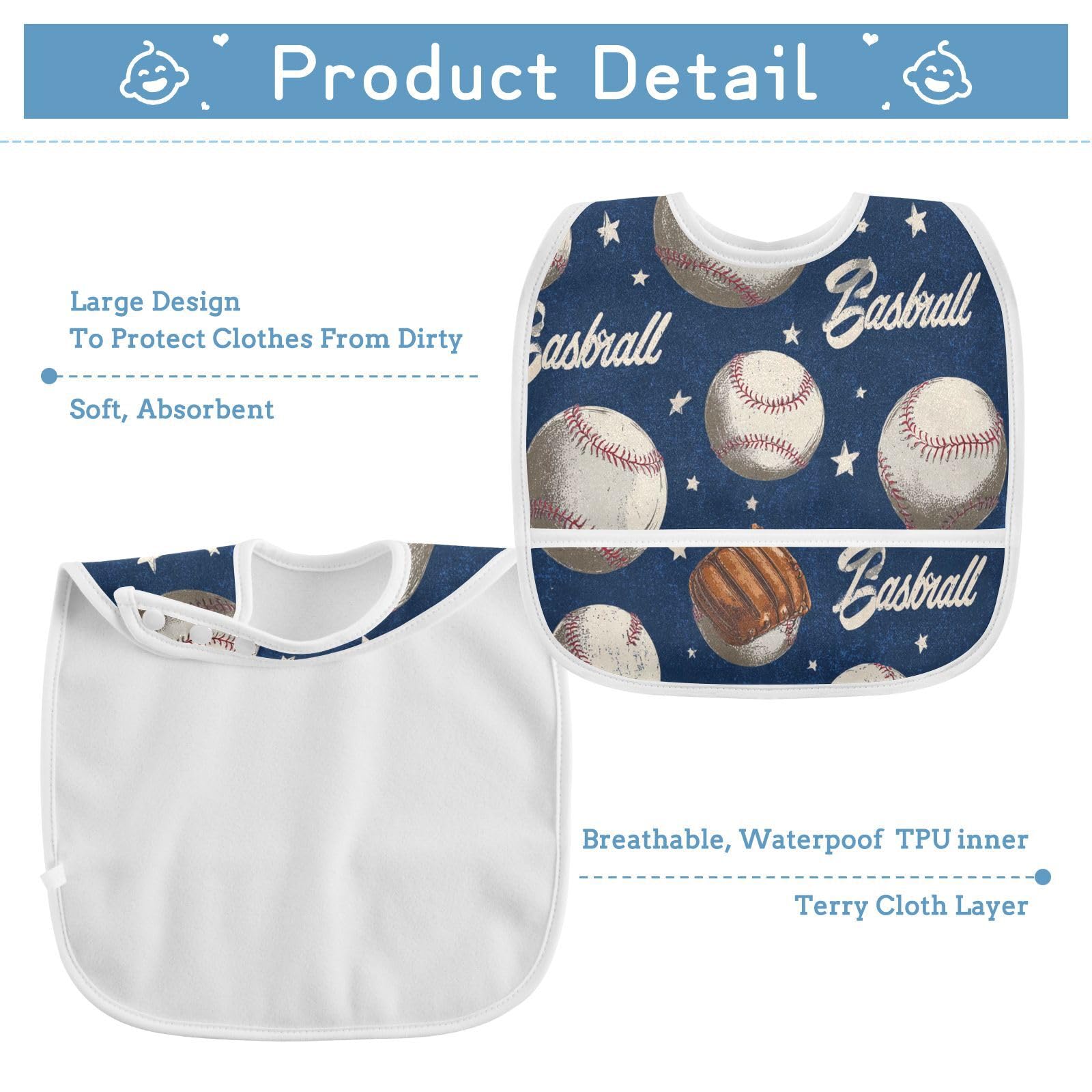 Caikeny bib includes TPU waterproof middle layer to help stay dry