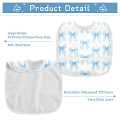 Caikeny bib terry cloth back for soft, skin-friendly comfort
