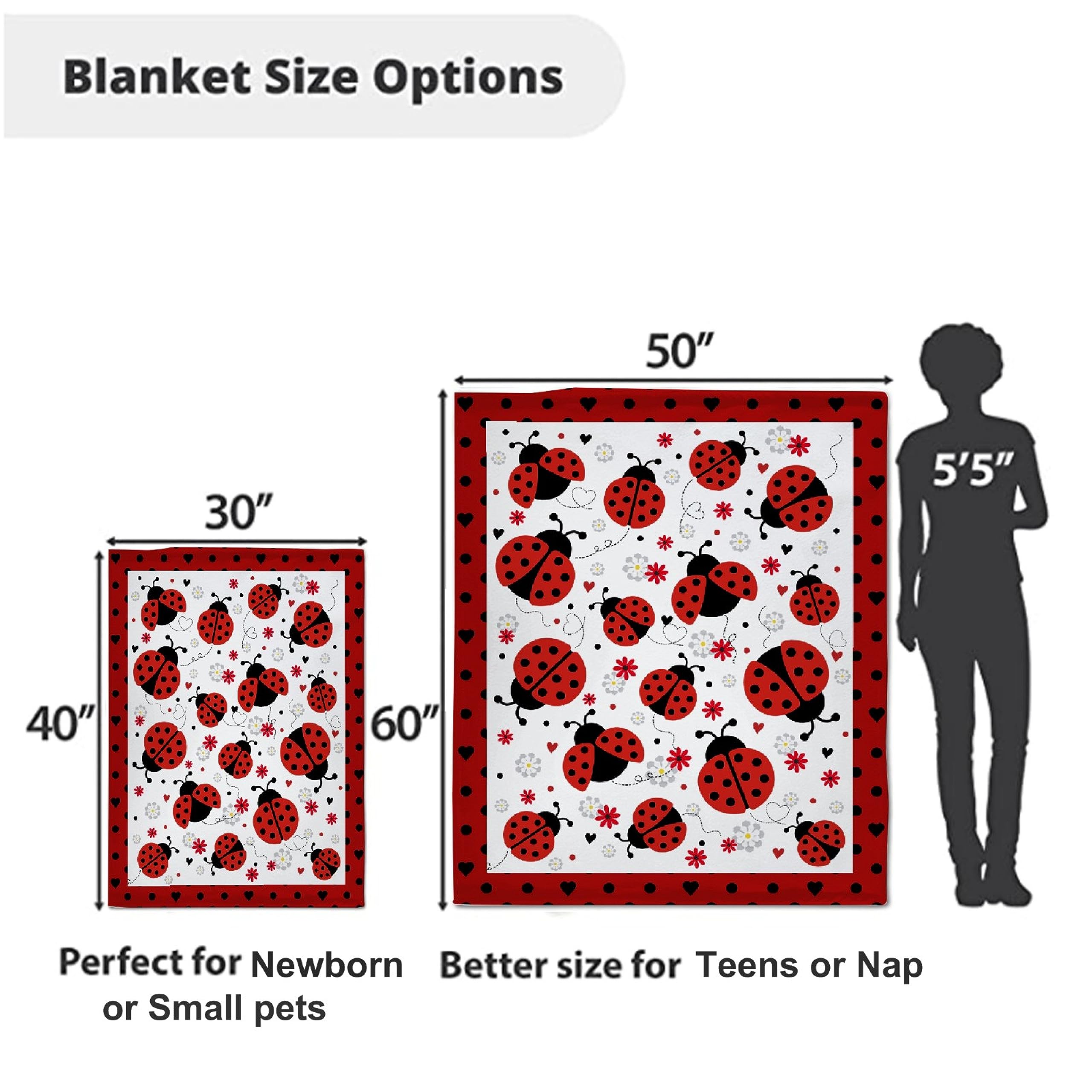 Caimizogojocrz Ladybug Baby Blanket gift-ready packaging ideal for holidays