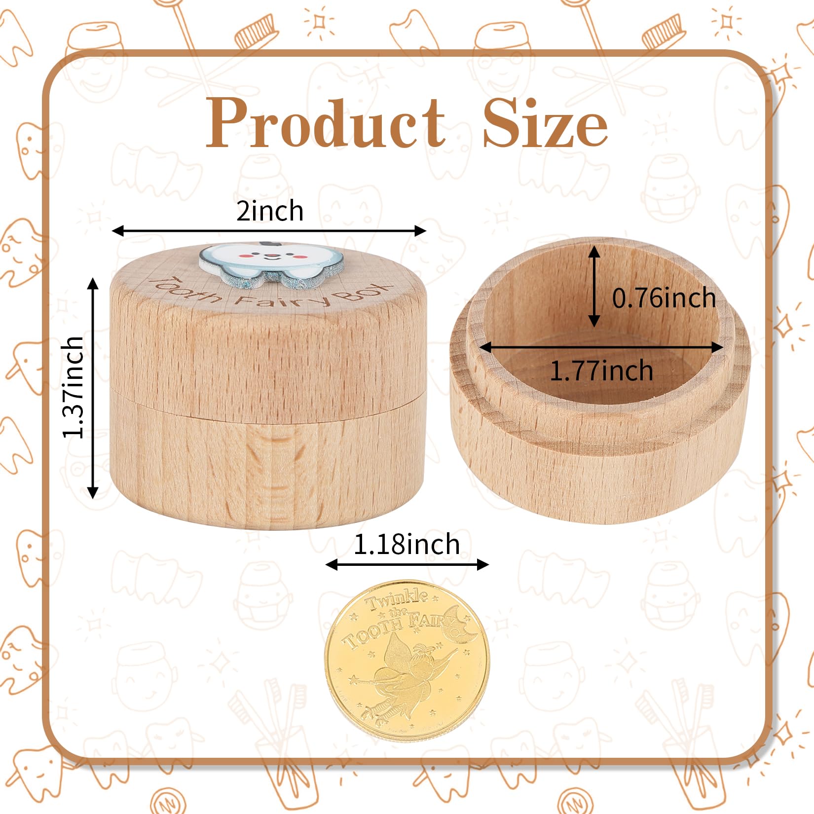 Caiumai Tooth Fairy coin inside box offers a sparkling surprise for kids