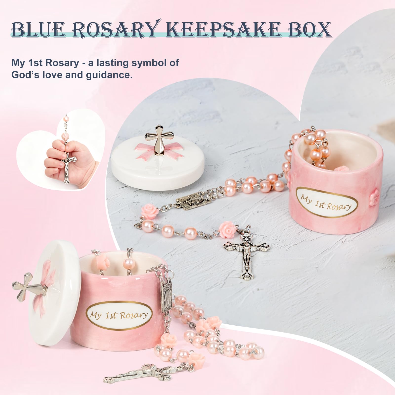 CalabasasMade baby dedication gift suitable for first communion celebrations.