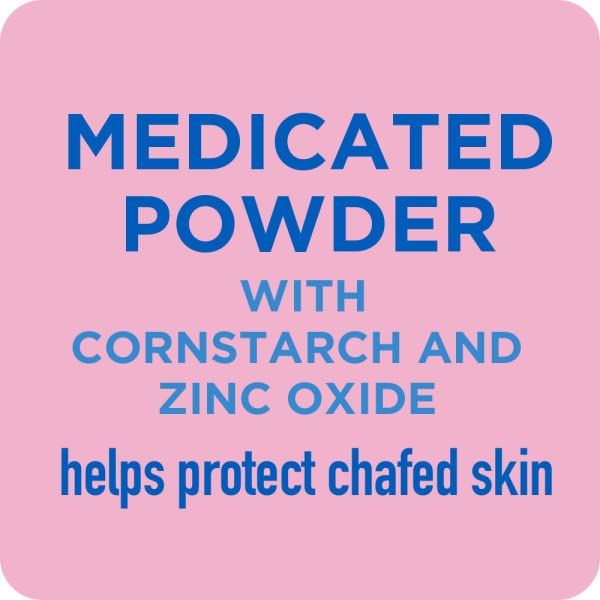 Caldesene powder application shows aloe chamomile soothing and skin-friendly protection