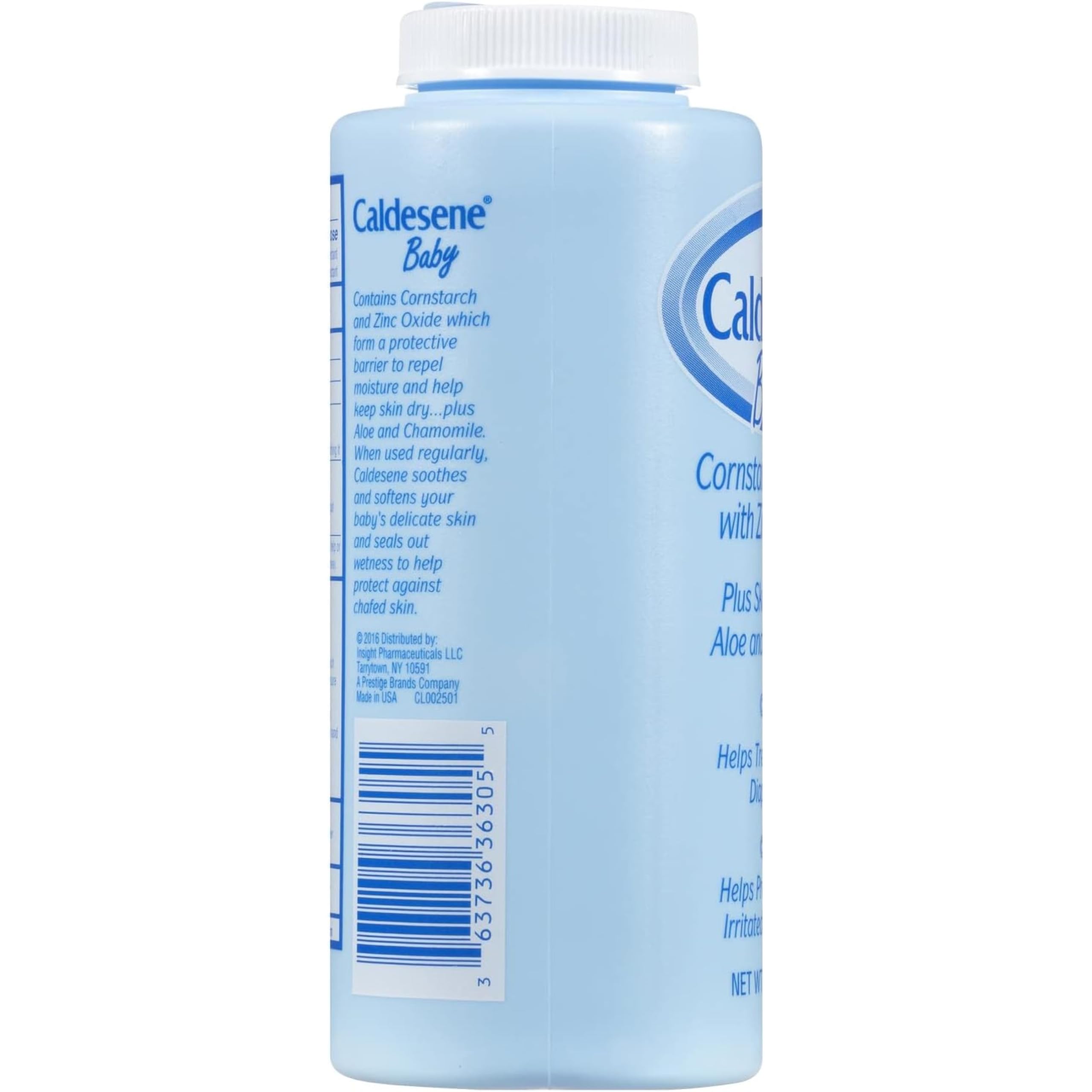 Caldesene powder creates a protective barrier to help keep skin dry.