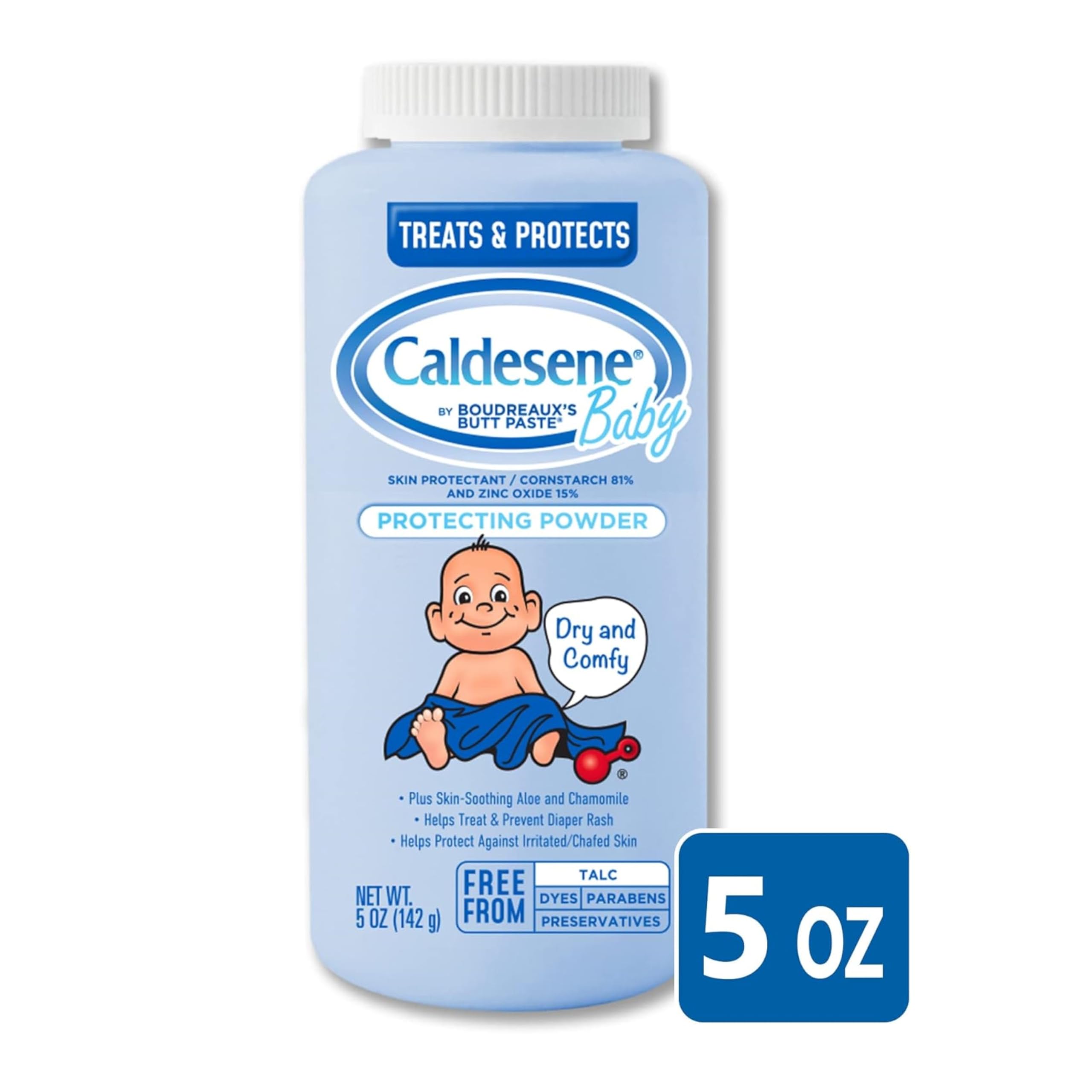 Caldesene zinc oxide barrier for moisture control.