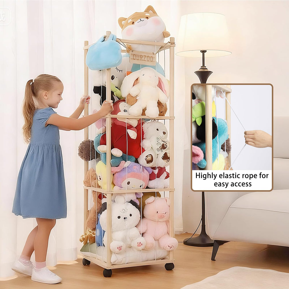 Caleb open-design organizer provides full visibility for tidy cleanup.