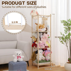 Caleb stuffed animal storage with wheels base enables easy room movement.