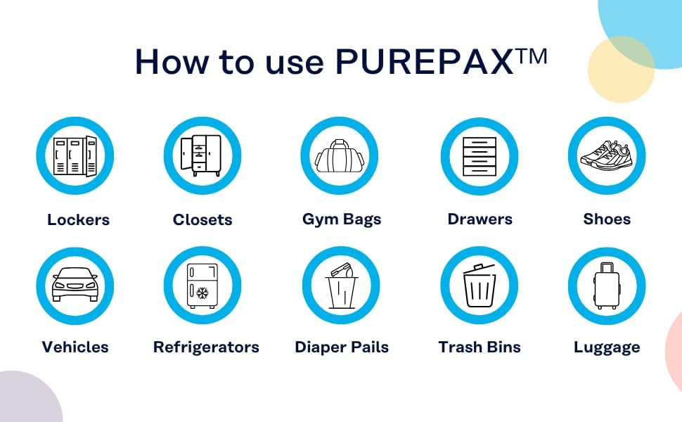 CalgonCarbon PurePax fridge deodorizer absorbs odors to keep fridge air fresh.