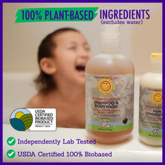 Aloe vera and calendula on California Baby label signaling soothing care