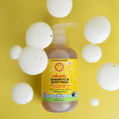 California Baby Calendula Shampoo + Wash lavender scent enriches the bath.