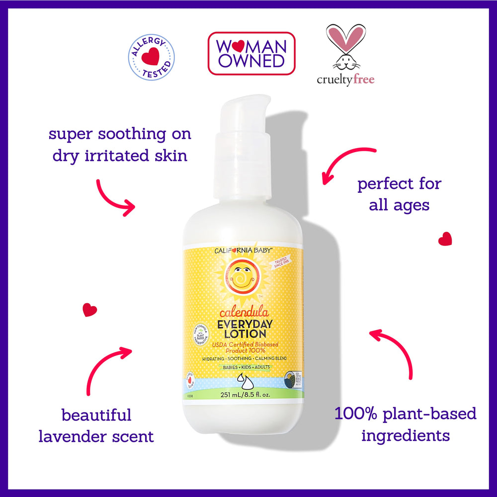 Texture image shows light, non-greasy absorption of the lotion.