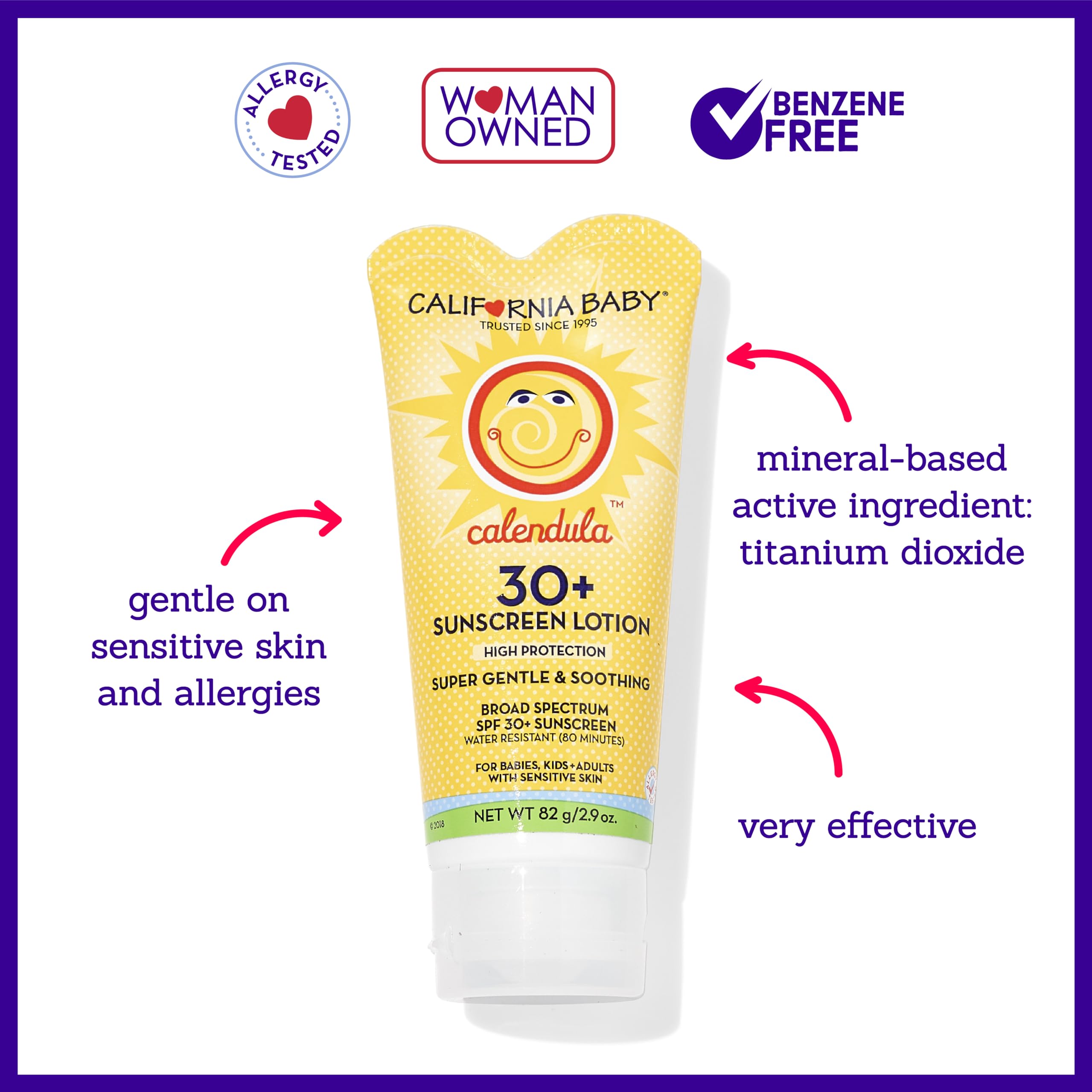 California Baby Calendula SPF30 face and body application demonstrates easy coverage