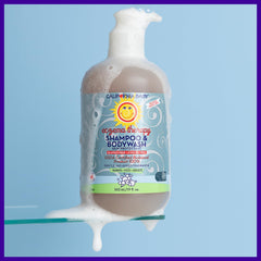 Ingredient imagery of oats and aloe conveys soothing, non-irritating care.