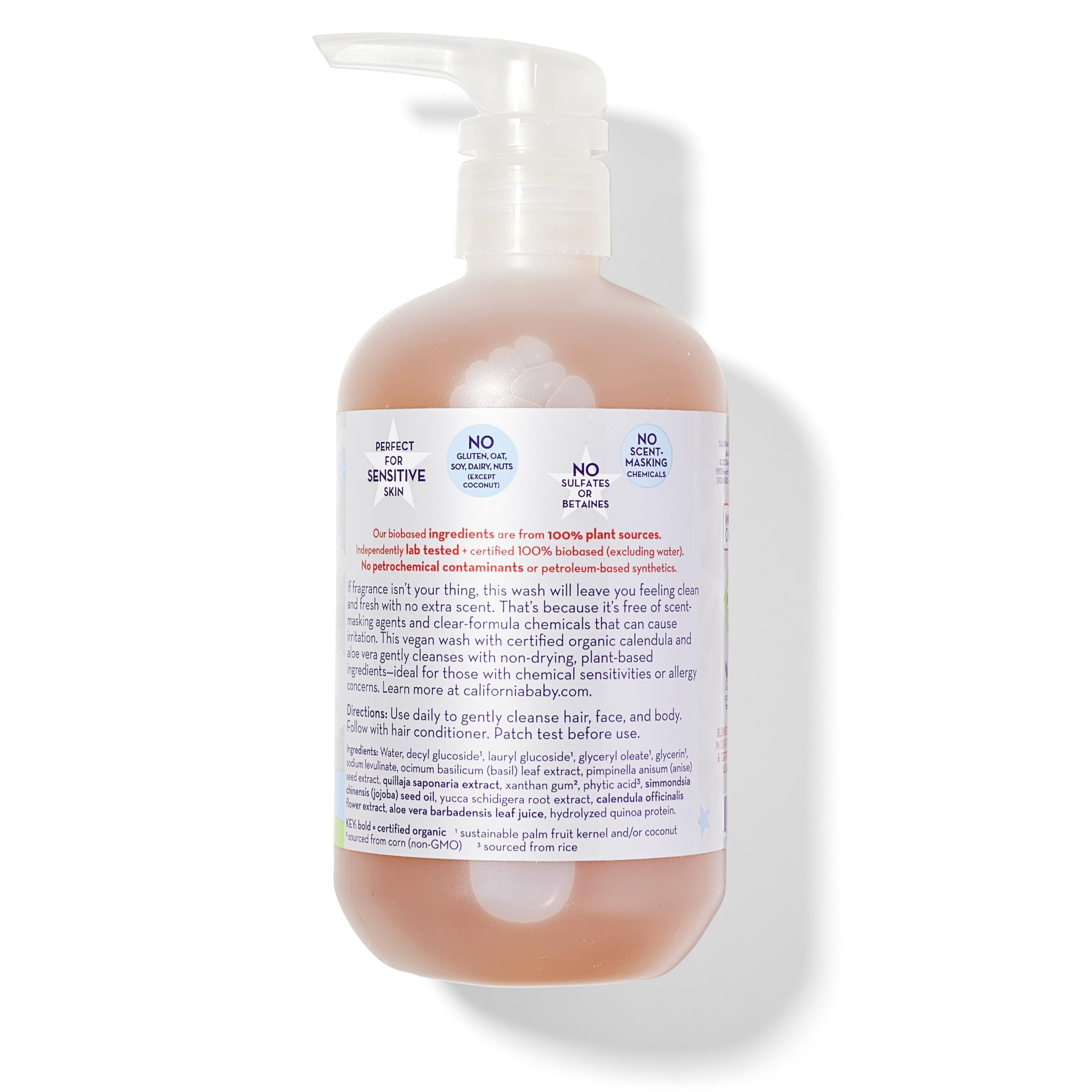 California Baby Kids Body Wash bottle highlights 2-in-1 convenience for bath time