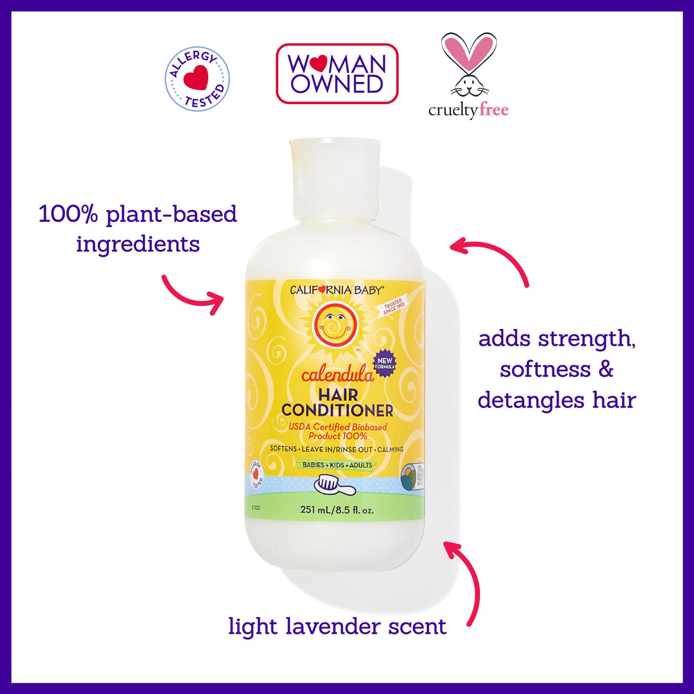 California Baby Lavender essential oils label pointing to a calming bedtime ritual.