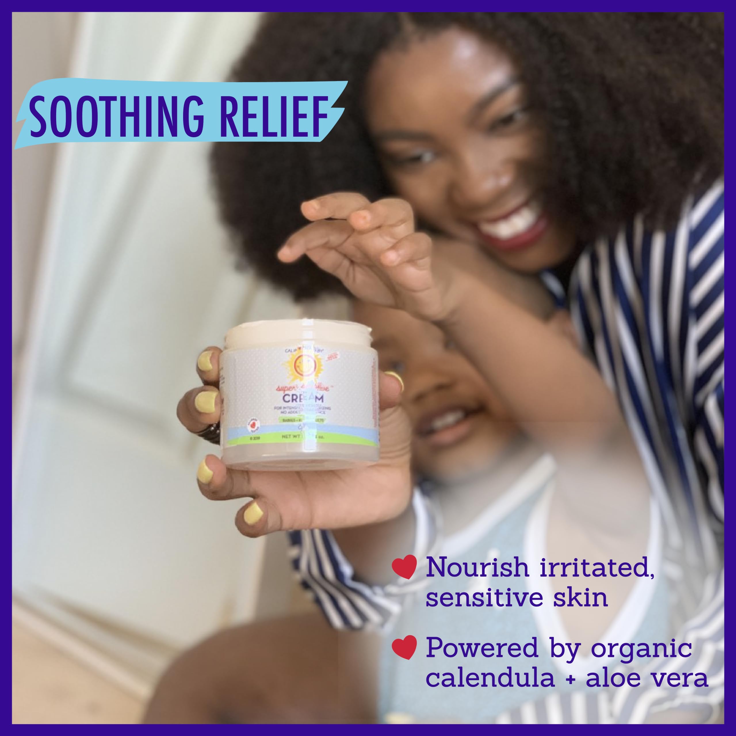 Hypoallergenic California Baby Cream with calendula and aloe imagery