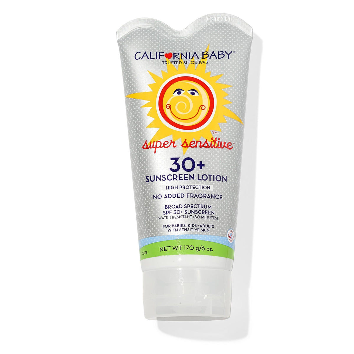 California Baby Super Sensitive sunscreen bottle ready for daily use.