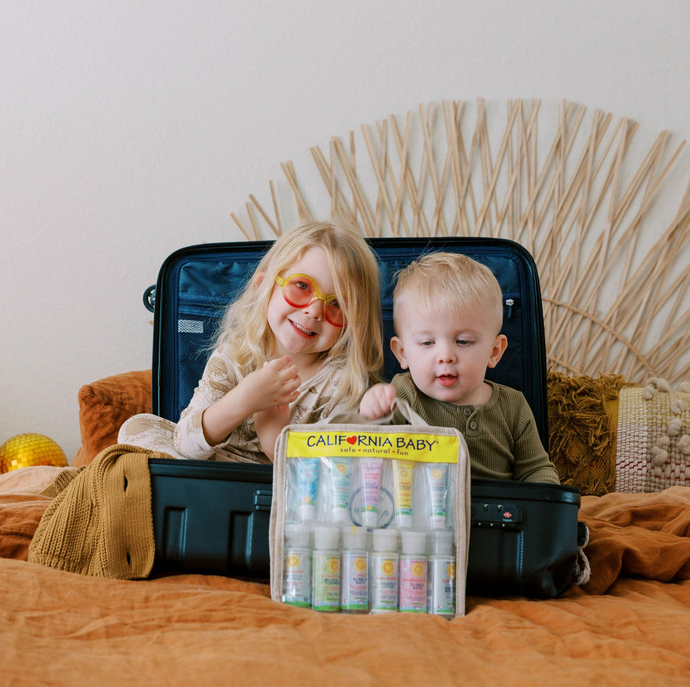 California Baby travel face cream tube hydrates delicate skin on the go.