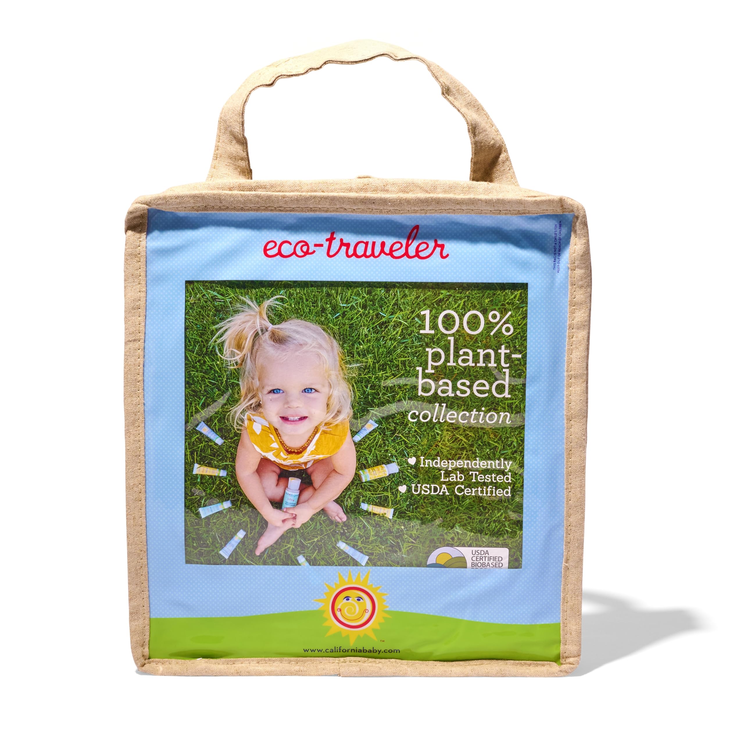 California Baby travel hand lotion tube keeps skin moisturized during travel.