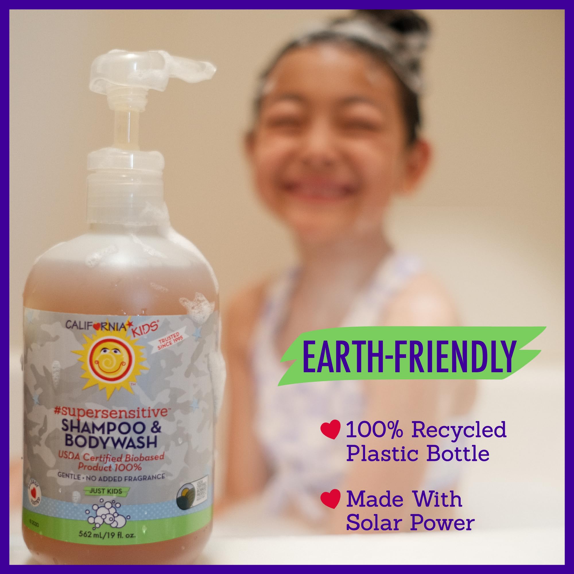Unscented, gentle cleansing by California Baby for delicate bath time