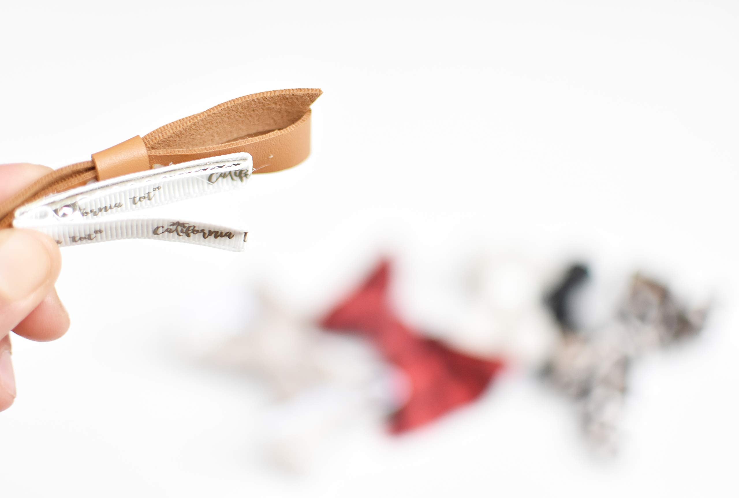 California Tot Carol cognac faux leather clip for polished everyday wear