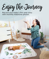 Calloo blanket growth-photos layout ready for monthly milestone captures