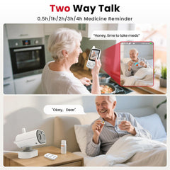 CallToU elderly monitor night vision provides clear visuals in dark rooms for safer monitoring.