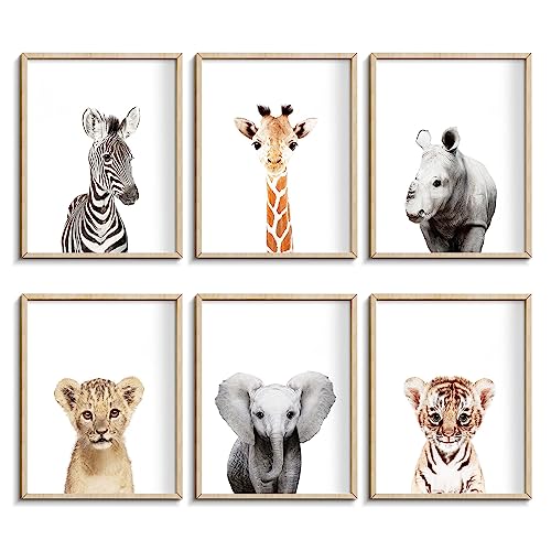 Calmart Jungle Nursery wall art lion portrait for a lively baby room display.