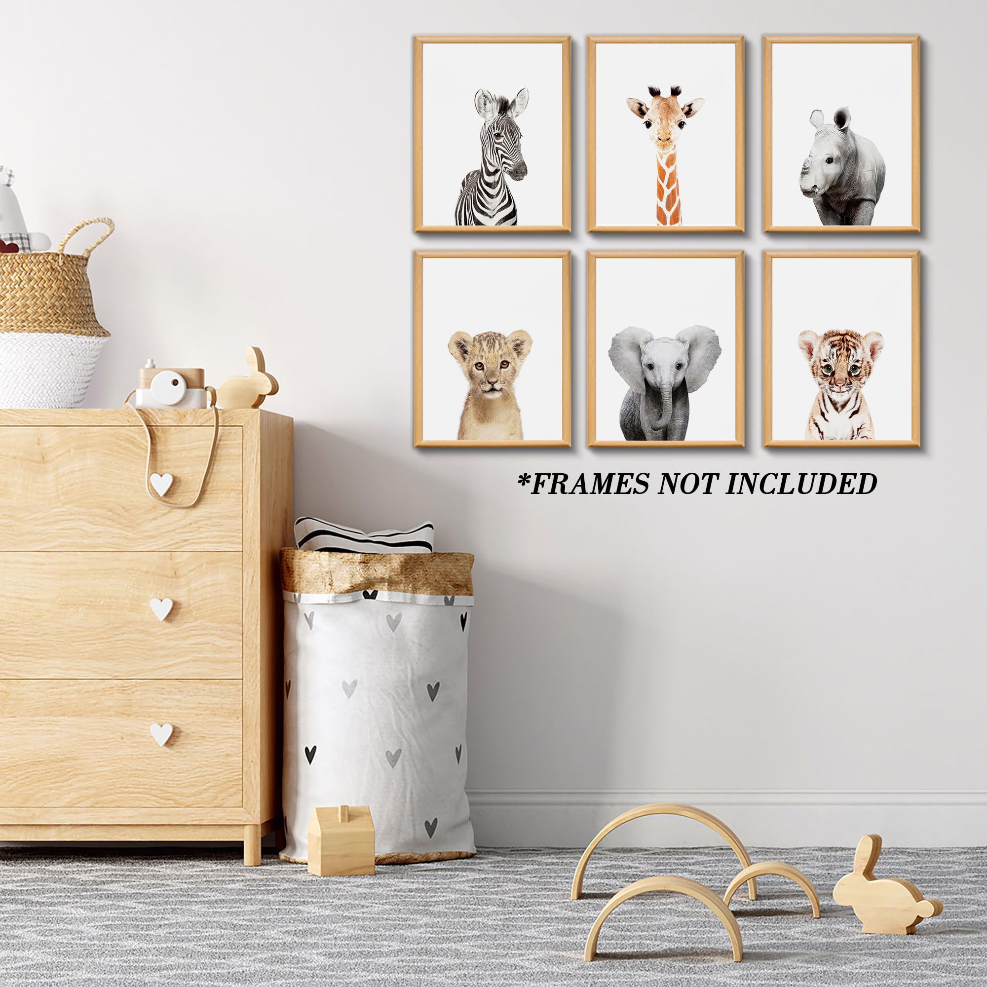 Calmart Jungle Nursery wall art monkey print introduces friendly characters for storytelling.