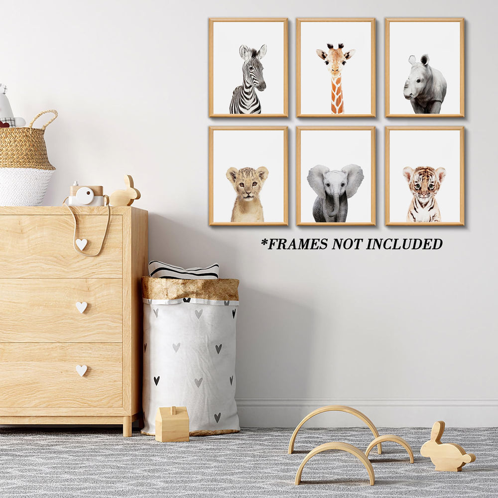Calmart Jungle Nursery wall art monkey print introduces friendly characters for storytelling.