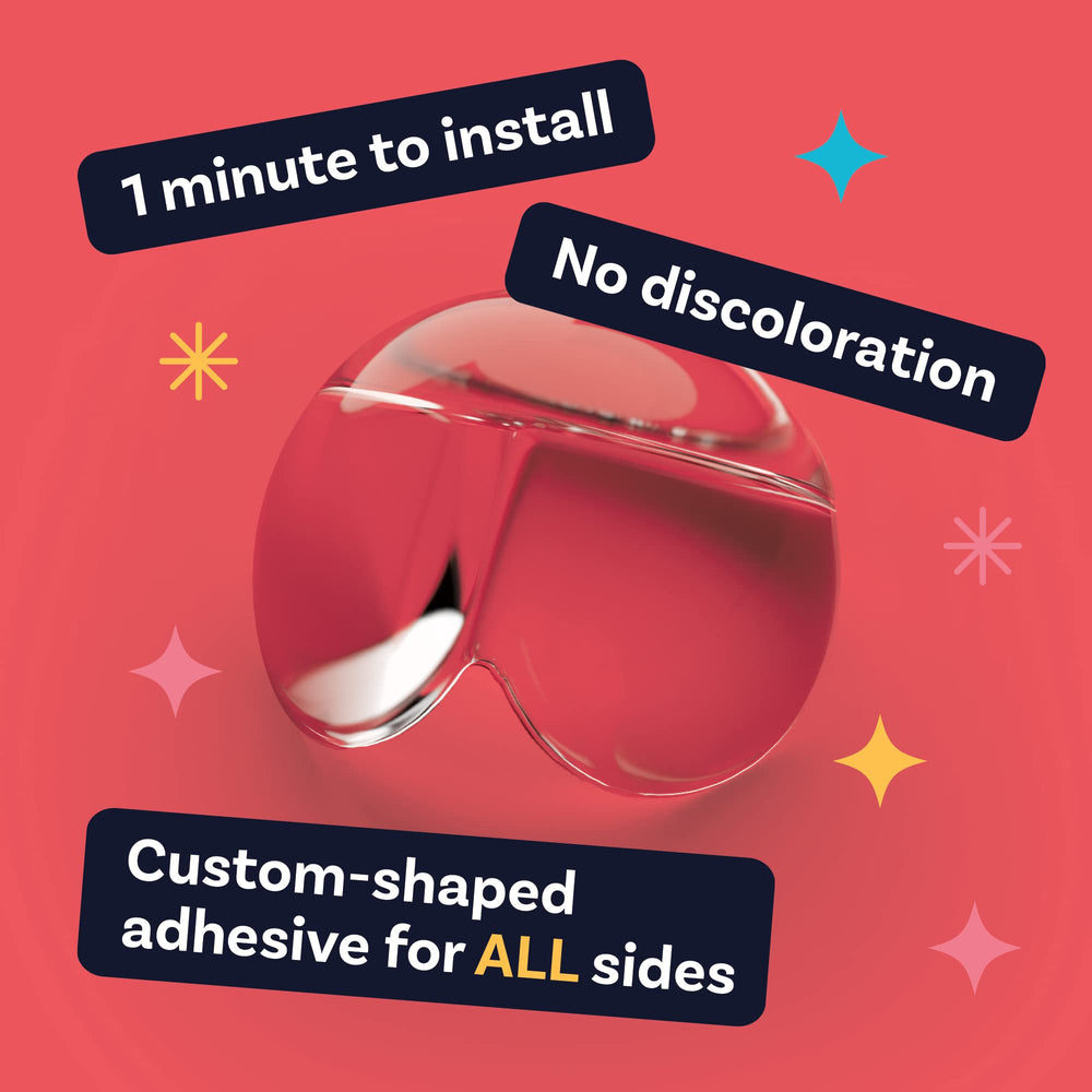 CalMyotis corner protector 3-piece adhesive installation for quick setup.