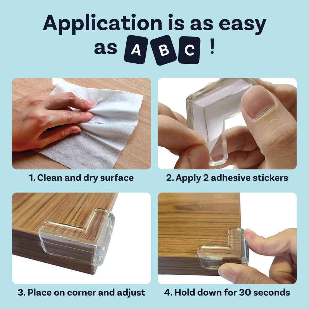 CalMyotis clear bumper shields table edges from accidental bumps during playtime