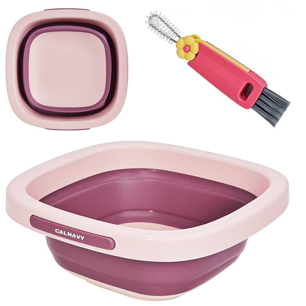 CALNAVY collapsible wash basin for baby bottles saves space and cleans effectively.