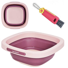 CALNAVY collapsible wash basin for baby bottles saves space and cleans effectively.
