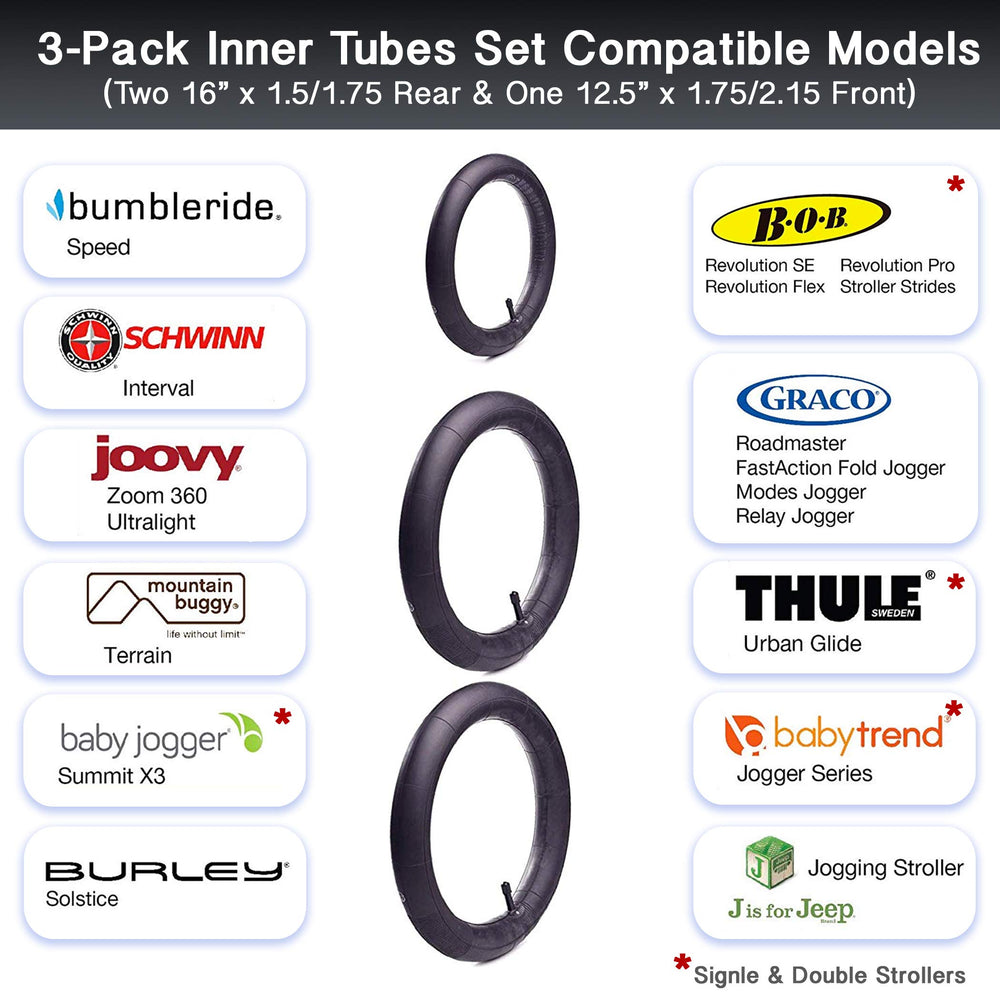 CALPALMY 12.5-inch front inner tube pack for quick BoB replacements on-the-go