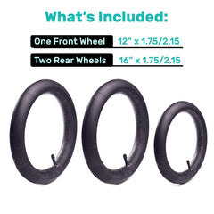 CALPALMY 16-inch back inner tube side view, built with thick butyl rubber for durability