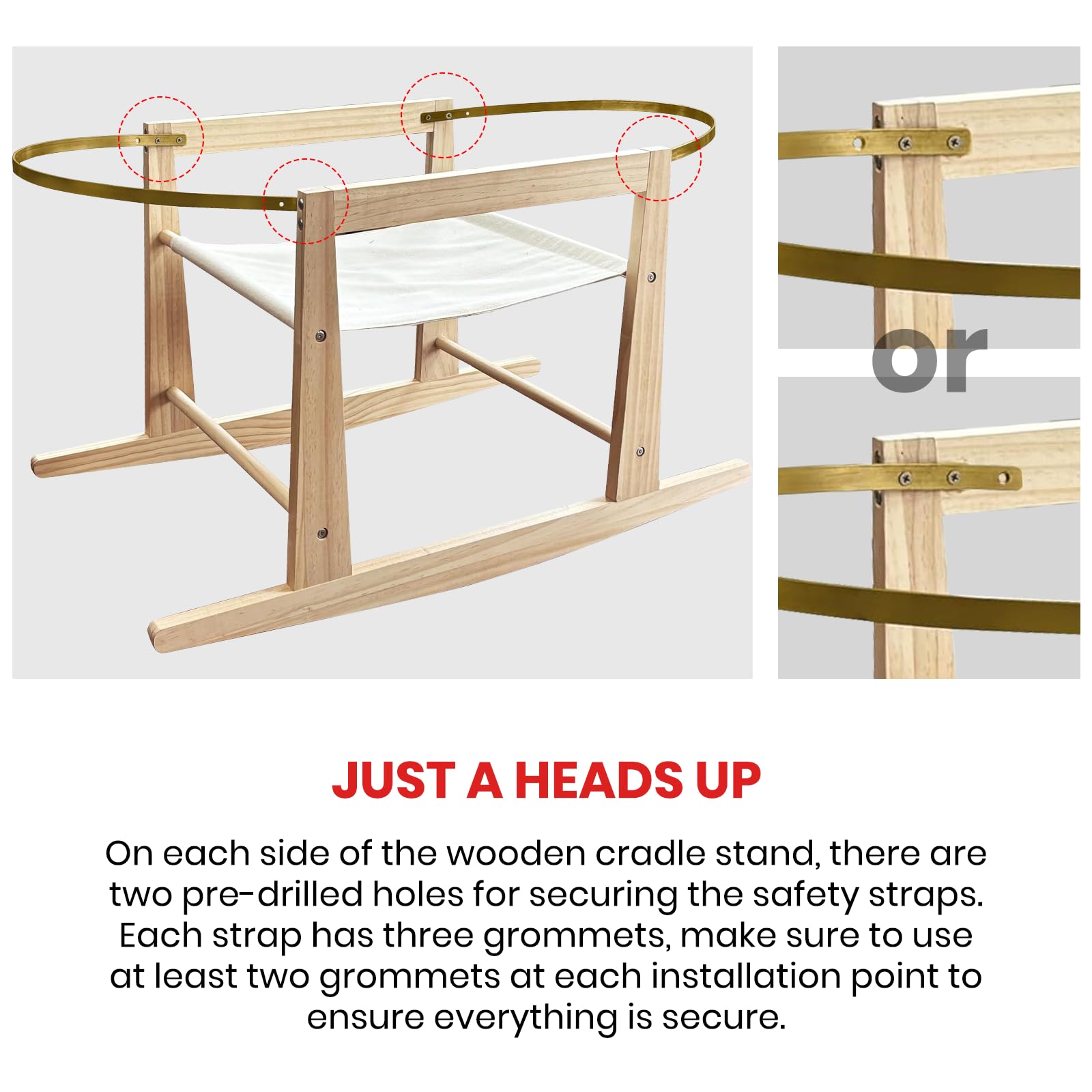 Calvana basket stand rear view shows compact footprint and stability.
