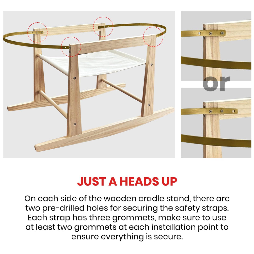 Calvana basket stand rear view shows compact footprint and stability.