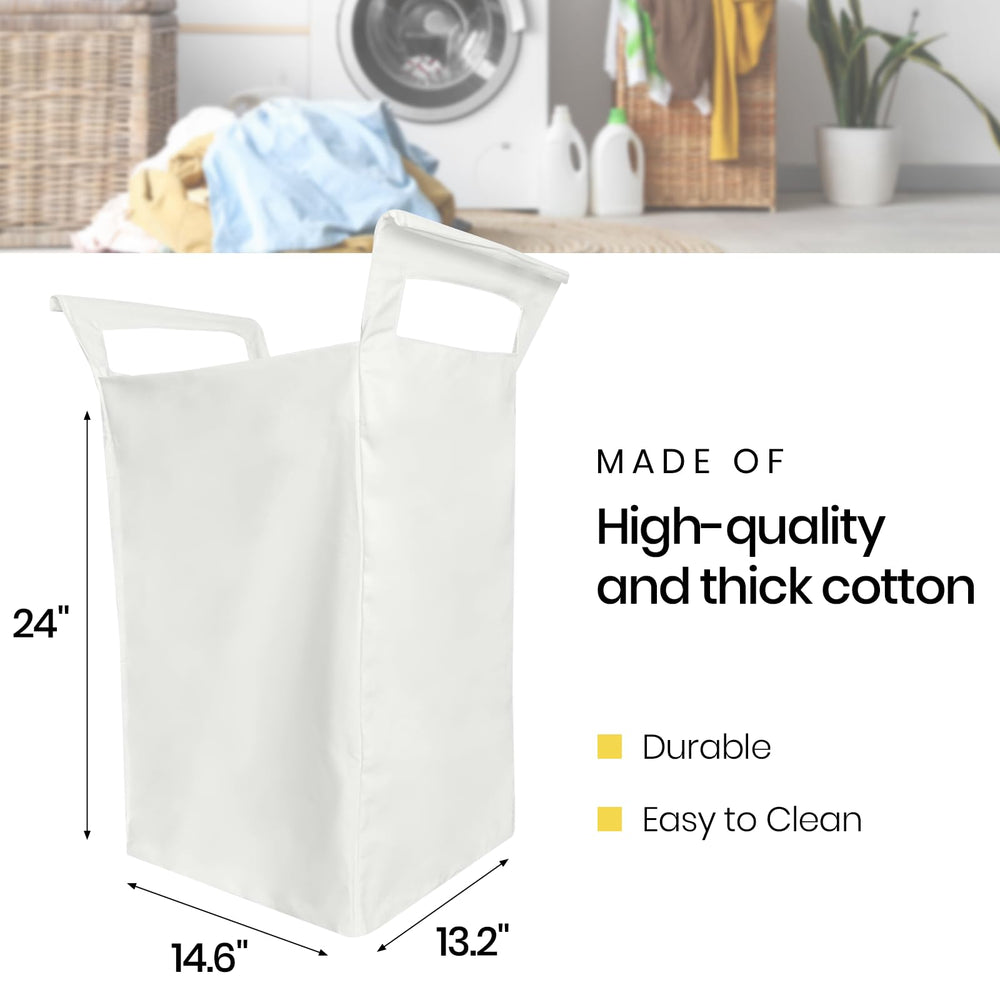 Calvana two-pack hampers with dual compartments for sorting by item