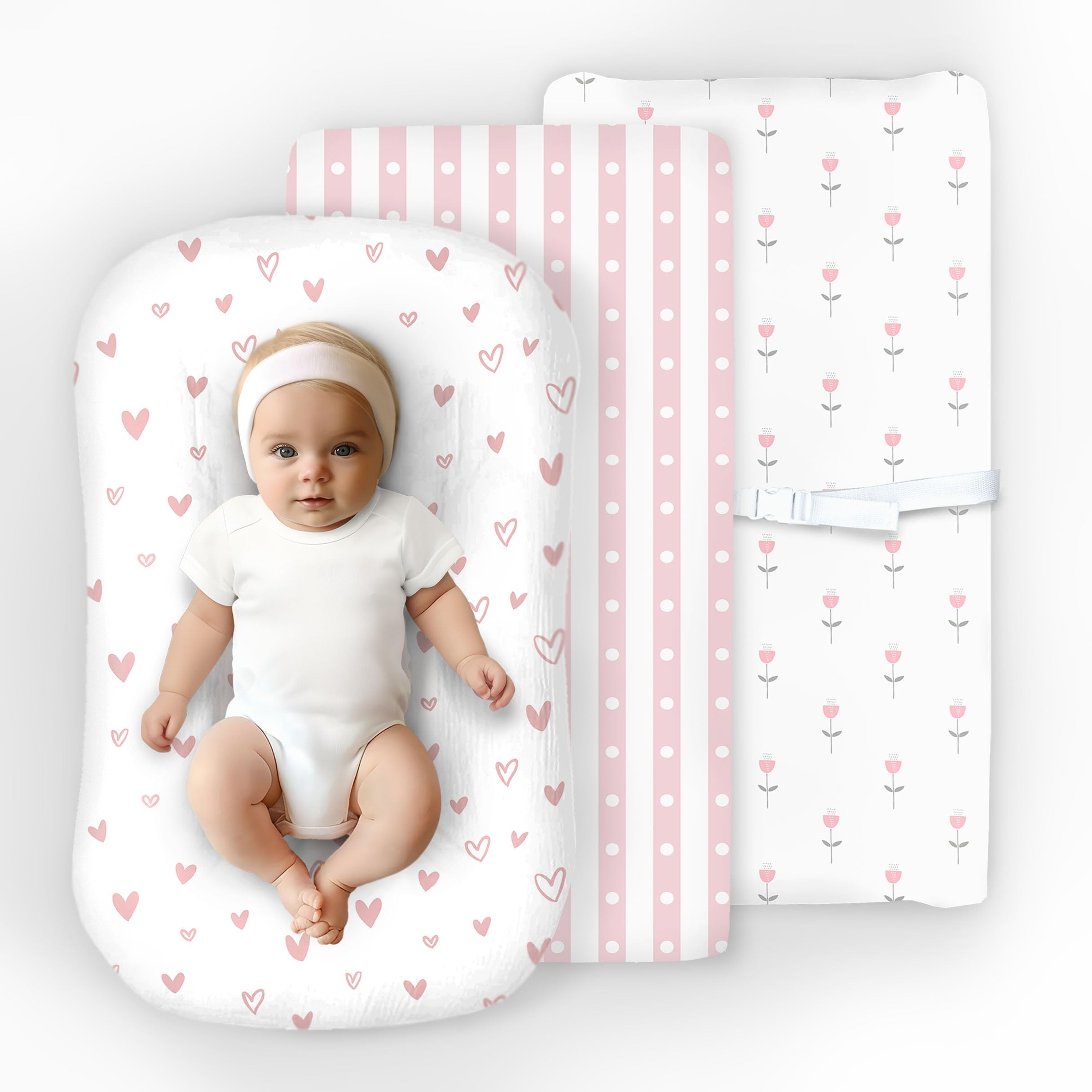 Cambria Baby GOTS-certified organic cotton cover emphasizes eco-friendly materials