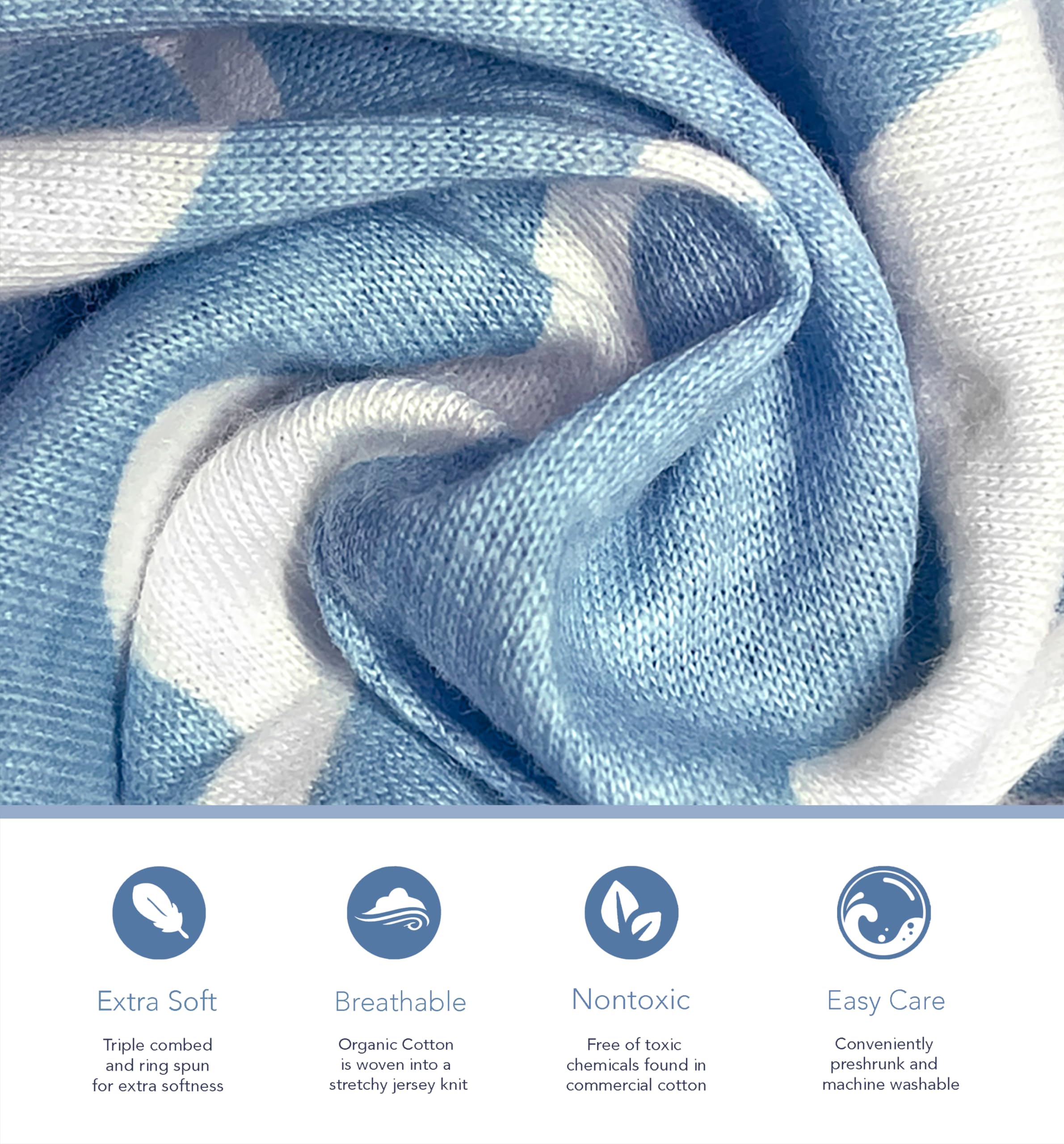 Cambria Baby GOTS-certified organic cotton ensures safe, eco-conscious materials.